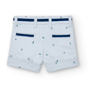Bermudas de satén para niño con estampado en piedra, Camisa