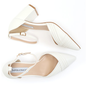 Sandali in simil pelle con tacco comodo quadrato