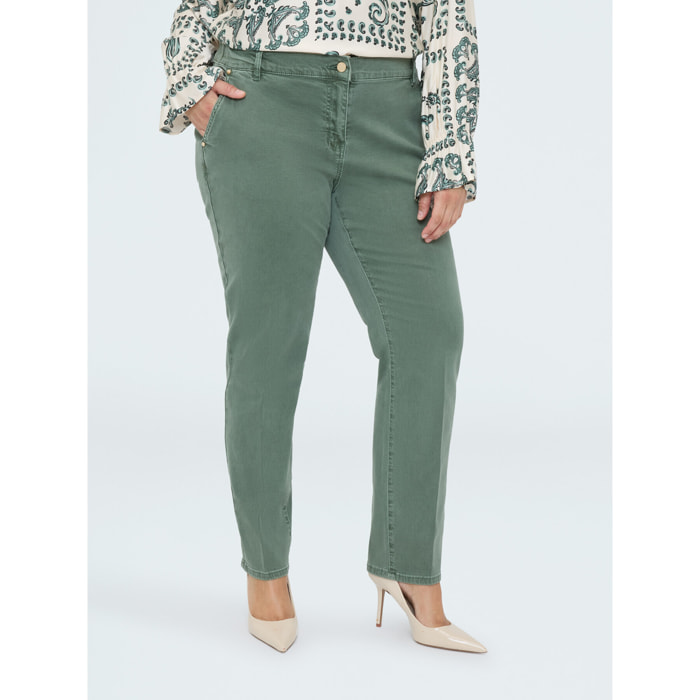 Fiorella Rubino - Pantaloni Chino in cotone - Verde