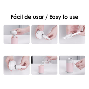 Umidificatore multifunzione da 260 ml, forma di lattina di soda. Funzione sterilizzazione, compatibile con idroalcol.