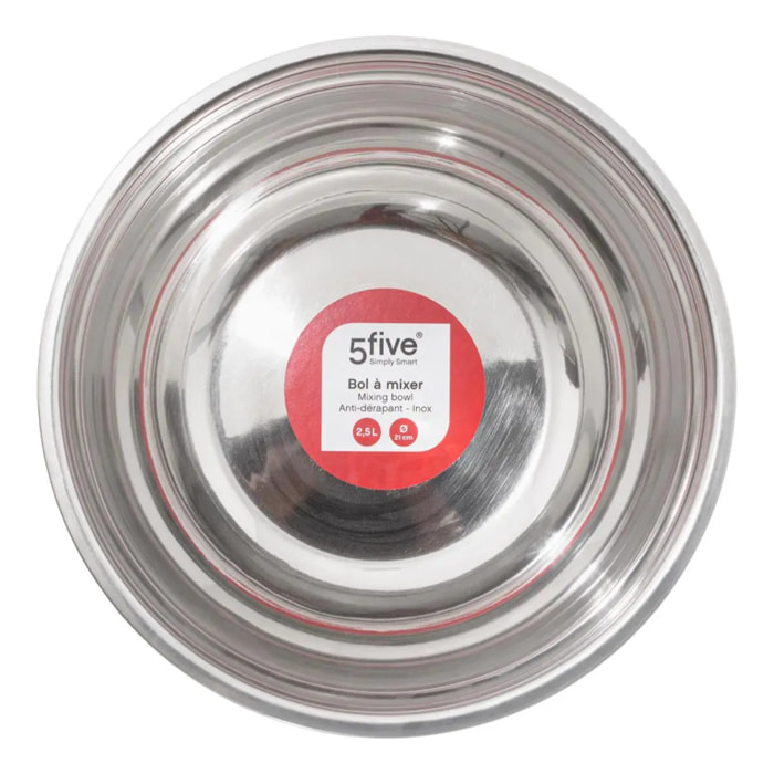 Saladier antidérapant D17cm inox
