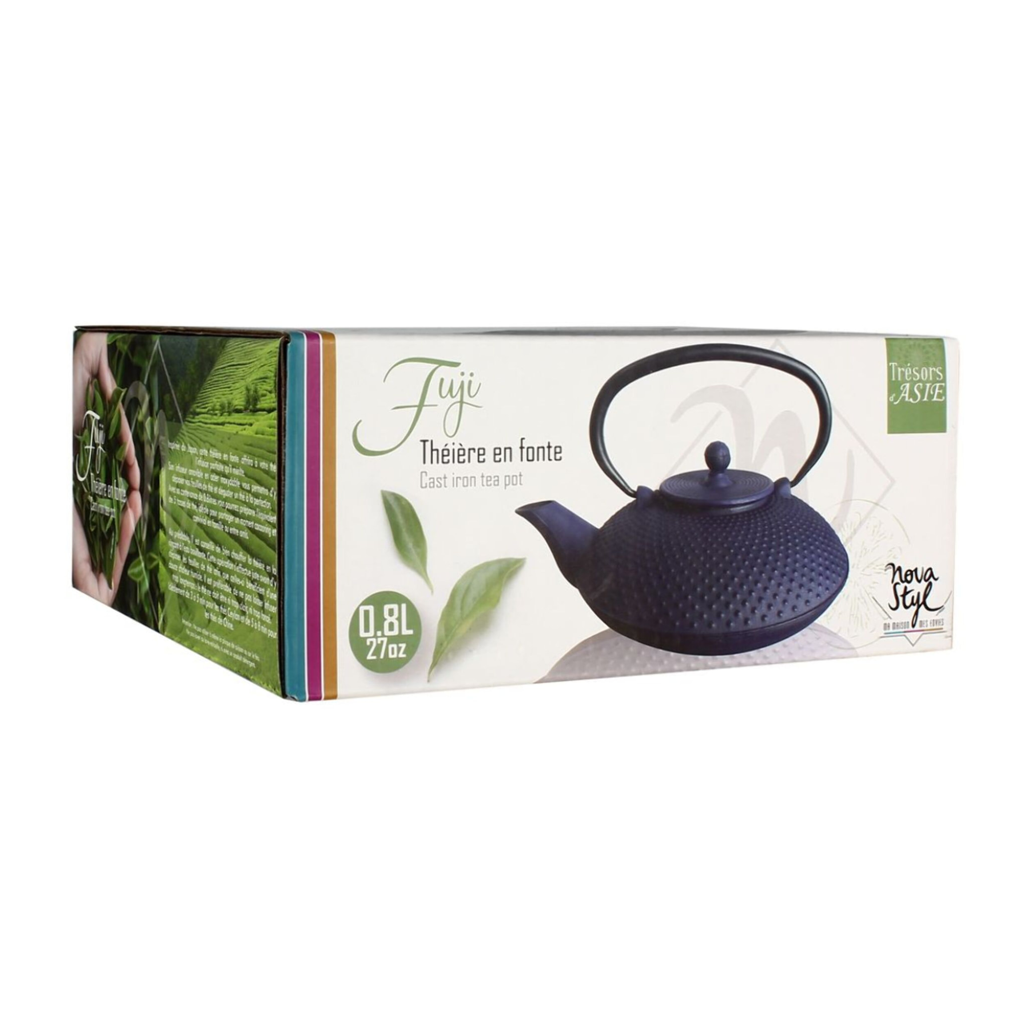 Théière en fonte bleue 0,8L TRESOR D'ASIE