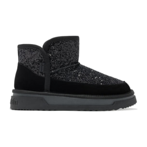 Botas de Mujer de Ante con Forro Interior Atlas Glitter Negro