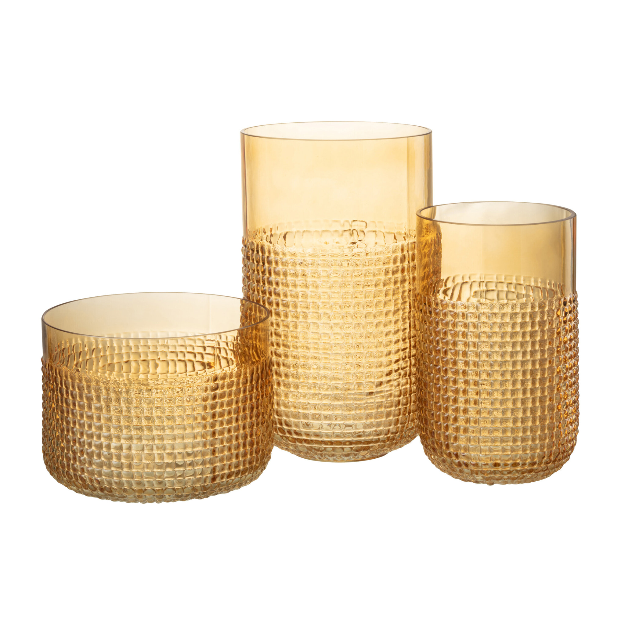 J-Line vase Motif - verre - orange - medium - Ø 15 cm