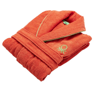 Albornoz 100% algodón, rojo colección rainbow Benetton