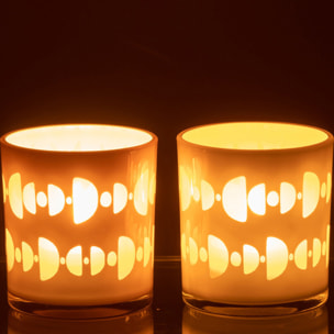 J-Line photophore Demi Lune - verre - mix - small - 2 pcs