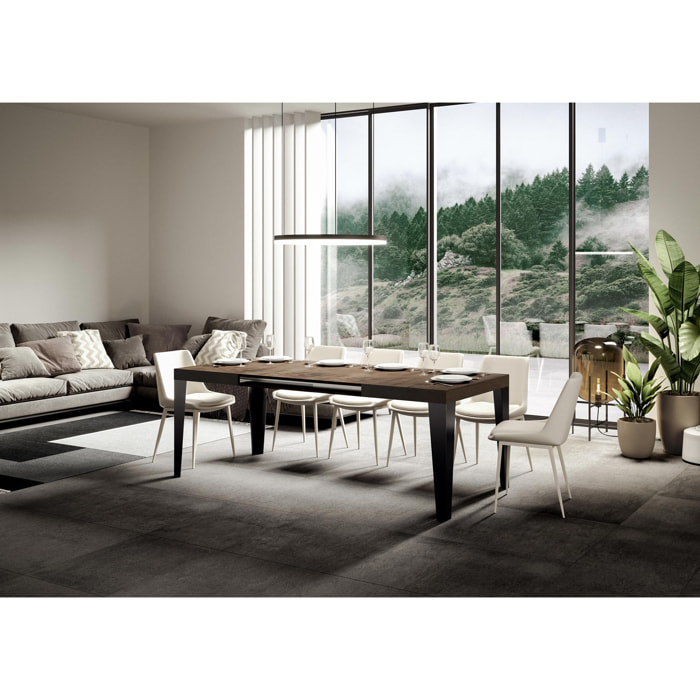 Tavolo allungabile 80x140/224 cm Flame noce telaio Antracite