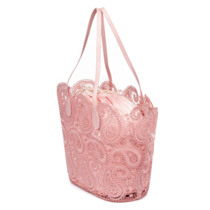 Desio Bolso Shopper Mujer. Tejido Poliester Crochet