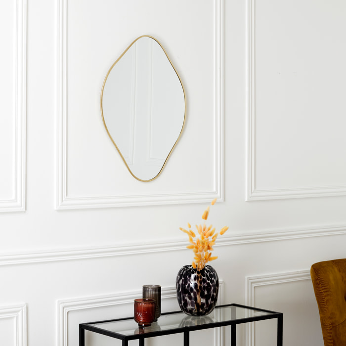Miroir Deco Contour Dore Losange H60cm Come