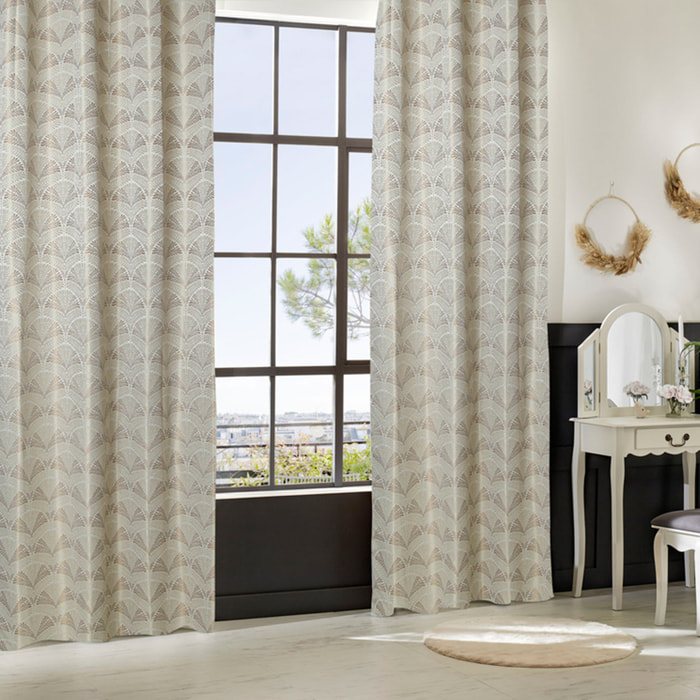 Rideau "Mizani" jacquard lin 135x260cm