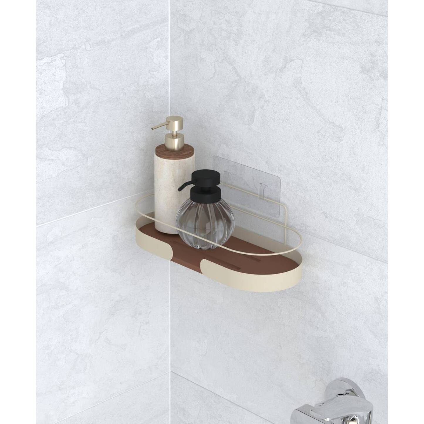 Étagère de douche Argileo rectangulaire 1 niveau beige