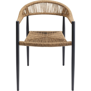 Ensemble de jardin Grande Possibilita table 180cm et 4 chaises nature Kare Design