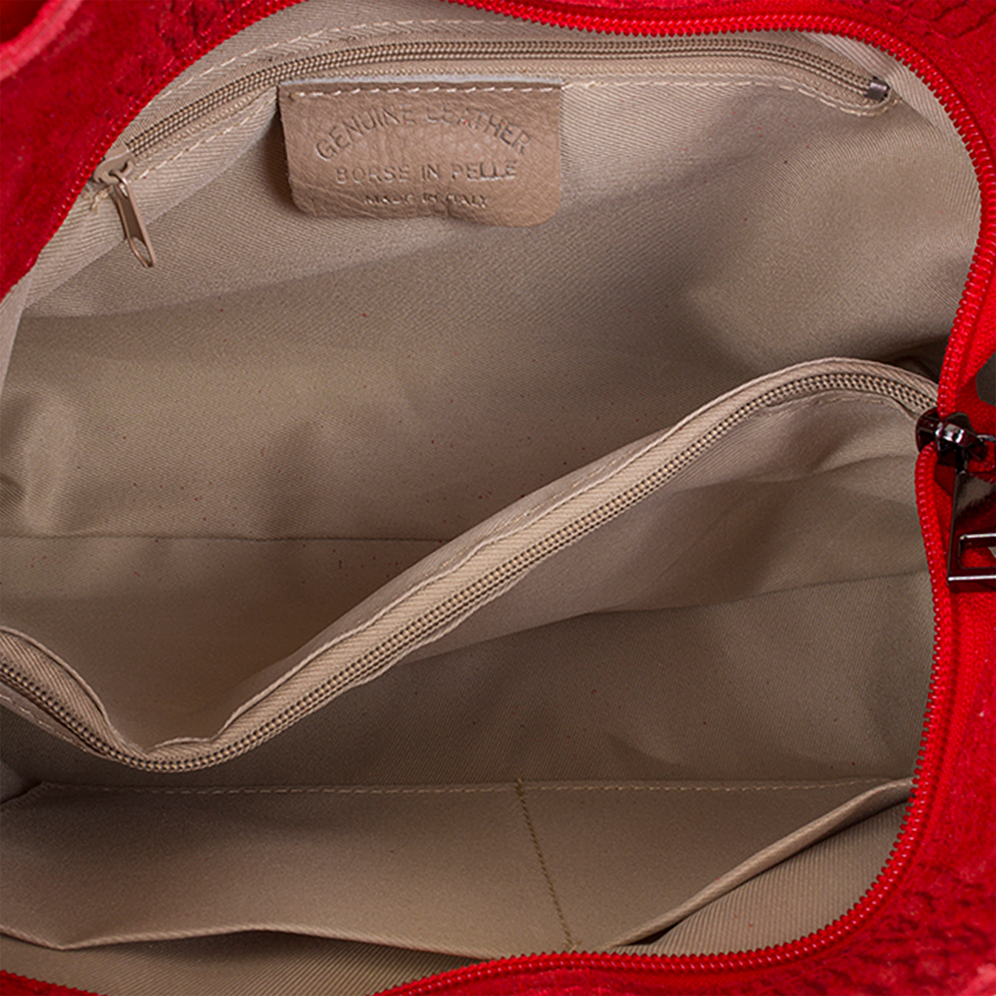 Fiesole Borsa tote Donna.Pelle autentica Camoscio Stampato Coccodrillo