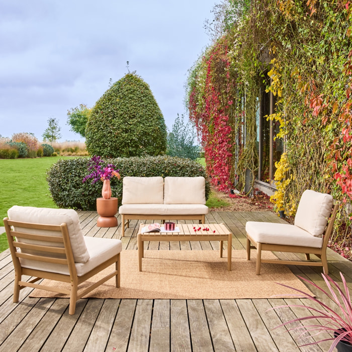 Salon de jardin bois d'acacia 4 places  LUNARI