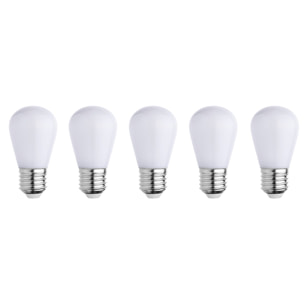 Lot de 5 ampoules blanc PARTY BULB E27 1W
