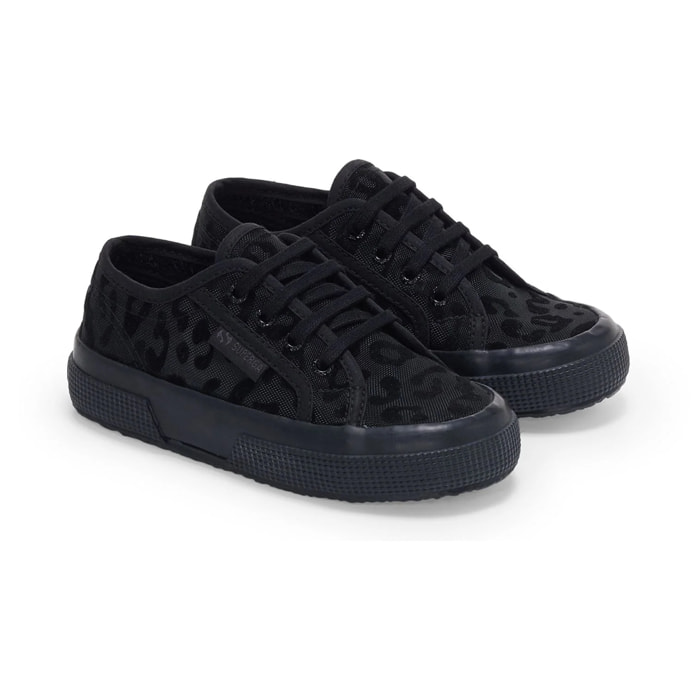 Superga - Bambina Nero - 2750 KIDS NET LEOPARD