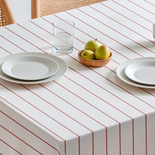 Nappe imprimée anti-tâches MAUI TERRE CUITE