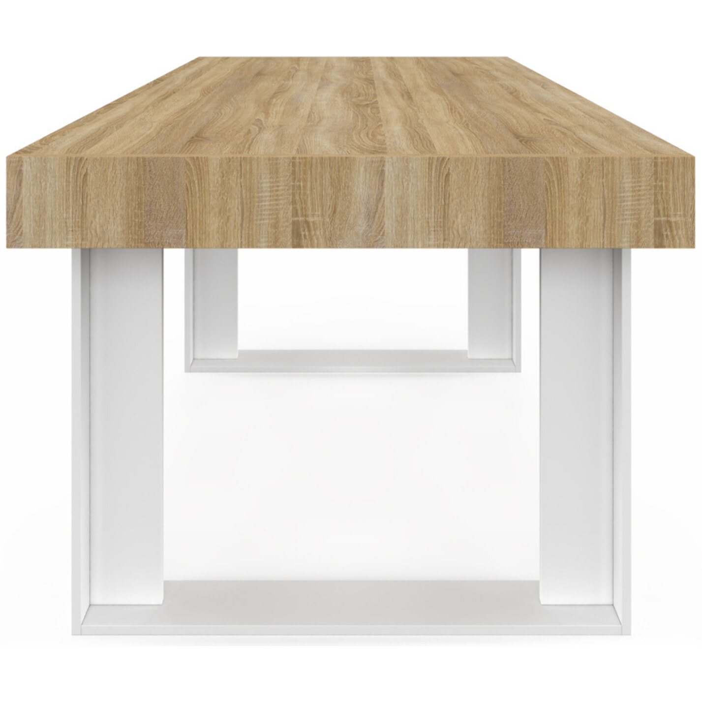 Table à manger Brixton bois et blanc 160cm