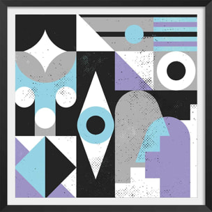 Affiche Oeil conceptuel Affiche + cadre en bois - Noir