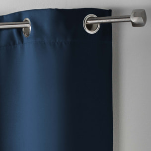Rideau court obscurcissant 90 % adapté radiateur - Bleu Marine