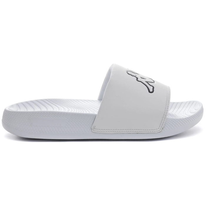 Kappa - Chanclas Hombre Mujer Gris - Logo Steeve