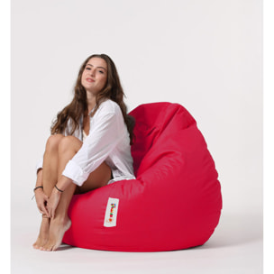 Pouf poire d'extérieur 130x115cm rouge KAYAR