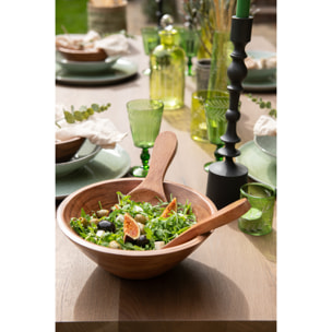 J-Line bol - bois - naturel - medium - 4 pcs