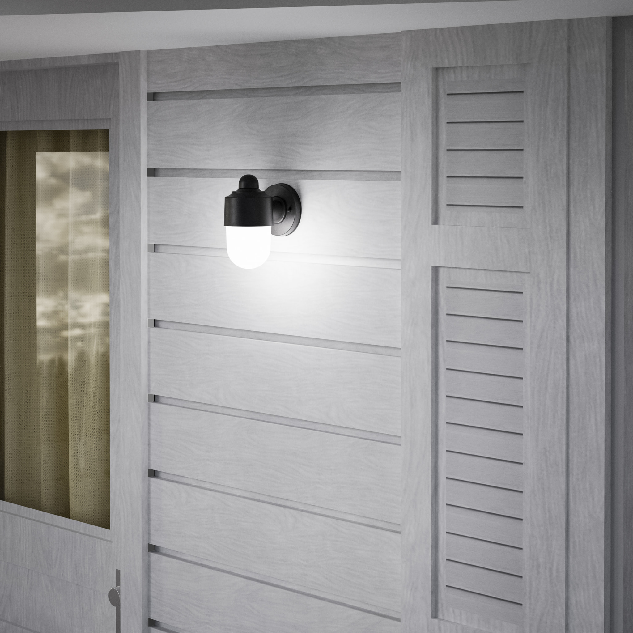 Forlight Alan aplique en negro para bombilla E27