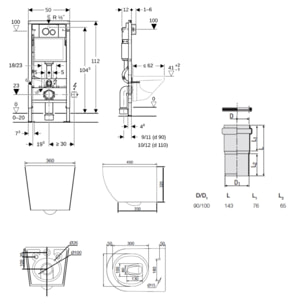 Dofix pack WC bâti-support + WC suspendu sans bride Ceramia PixL avec abattant SoftClose + plaque chrome (GEBCEPXWT010-FR)