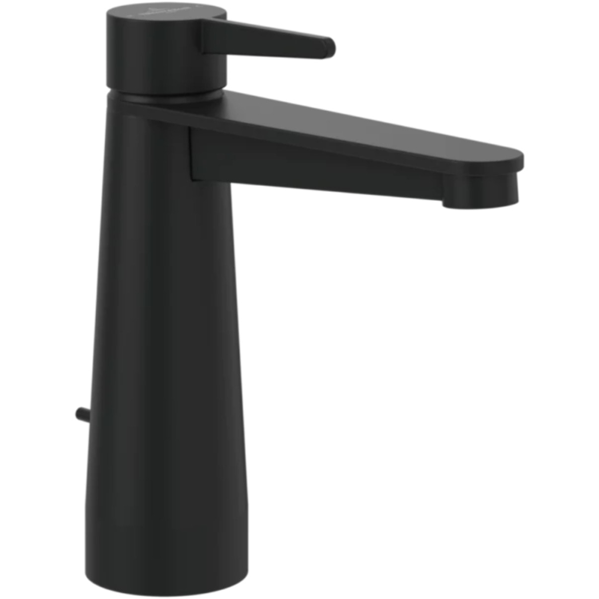 Mitigeur lavabo Conum ouverture dessus avec tirette Chrome Noir mat