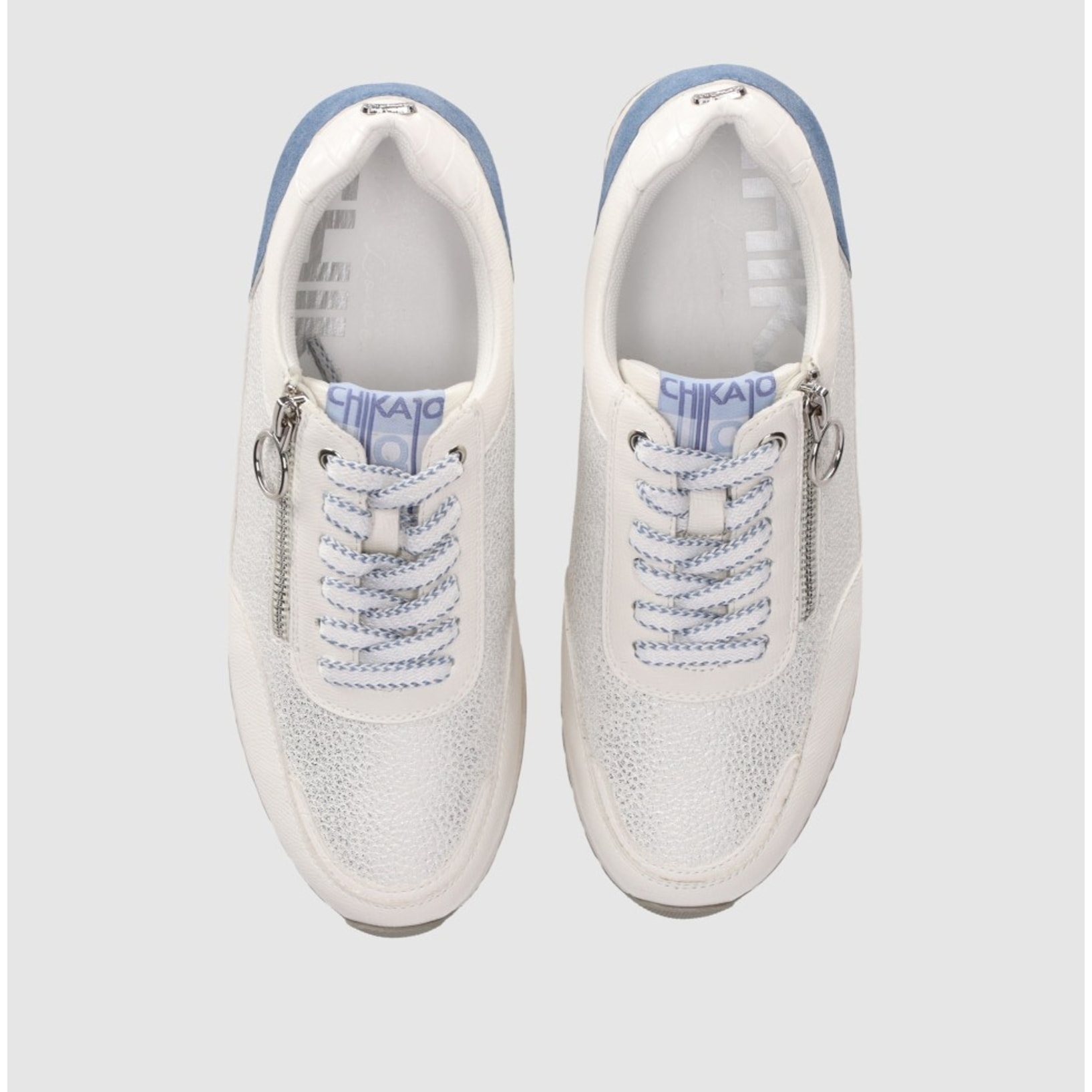 Deportivos de Piel Sintética - Jeans - Tacón: 4 cm