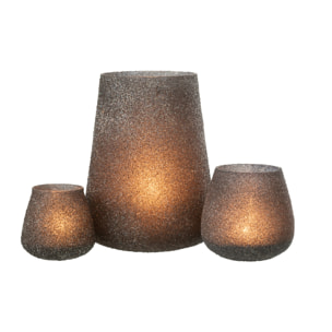 J-Line photophore Paillettes - verre - mauve - large