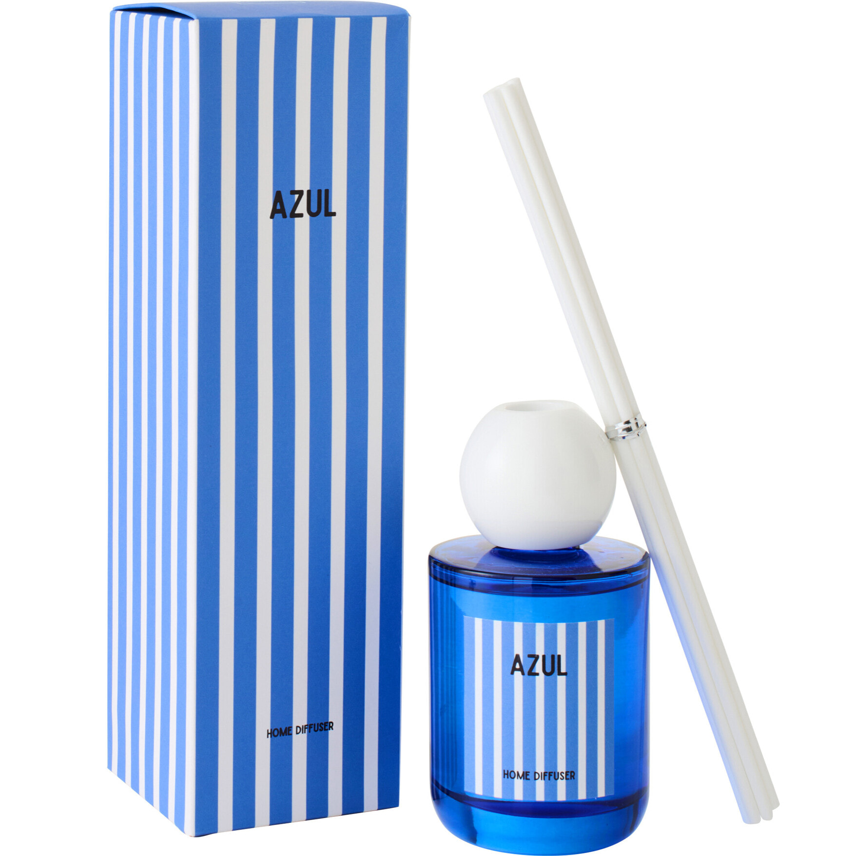 J-Line Bâtonnets parfumés Azul Solvant - Salt & Waves - verre - bleu - large