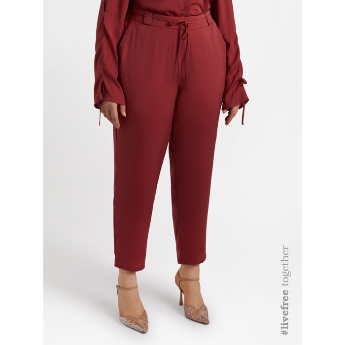 Fiorella Rubino - Pantalón jogger - Burgundy