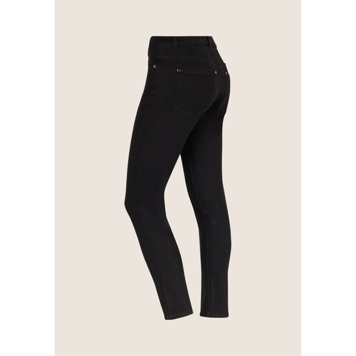 Jeans Skinny in Bull Denim Effetto Vissuto