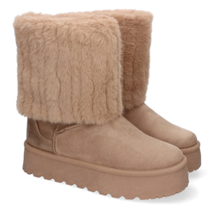 Botines de Mujer con Diseño Elegante y Caña de Pelo.