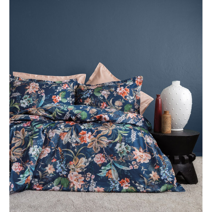 Parure housse de couette et taies oreiller 100% Satin de Coton imprimé