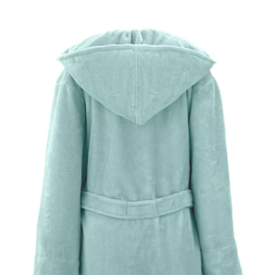 Peignoir coton mélangé 300 g/m² uni bleu Teddy glacier