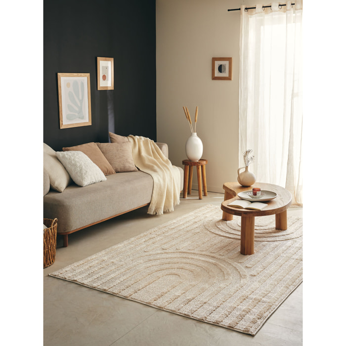 HARMONIE - Tapis motif arc crème