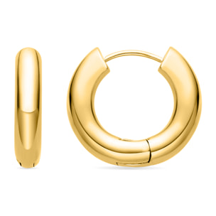Pendientes de 24mm de diámetro acabado oro 18K