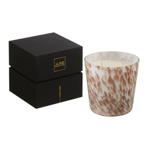 J-Line bougie parfumée Noa - Neon Night - verre - noir/or - small - 50H