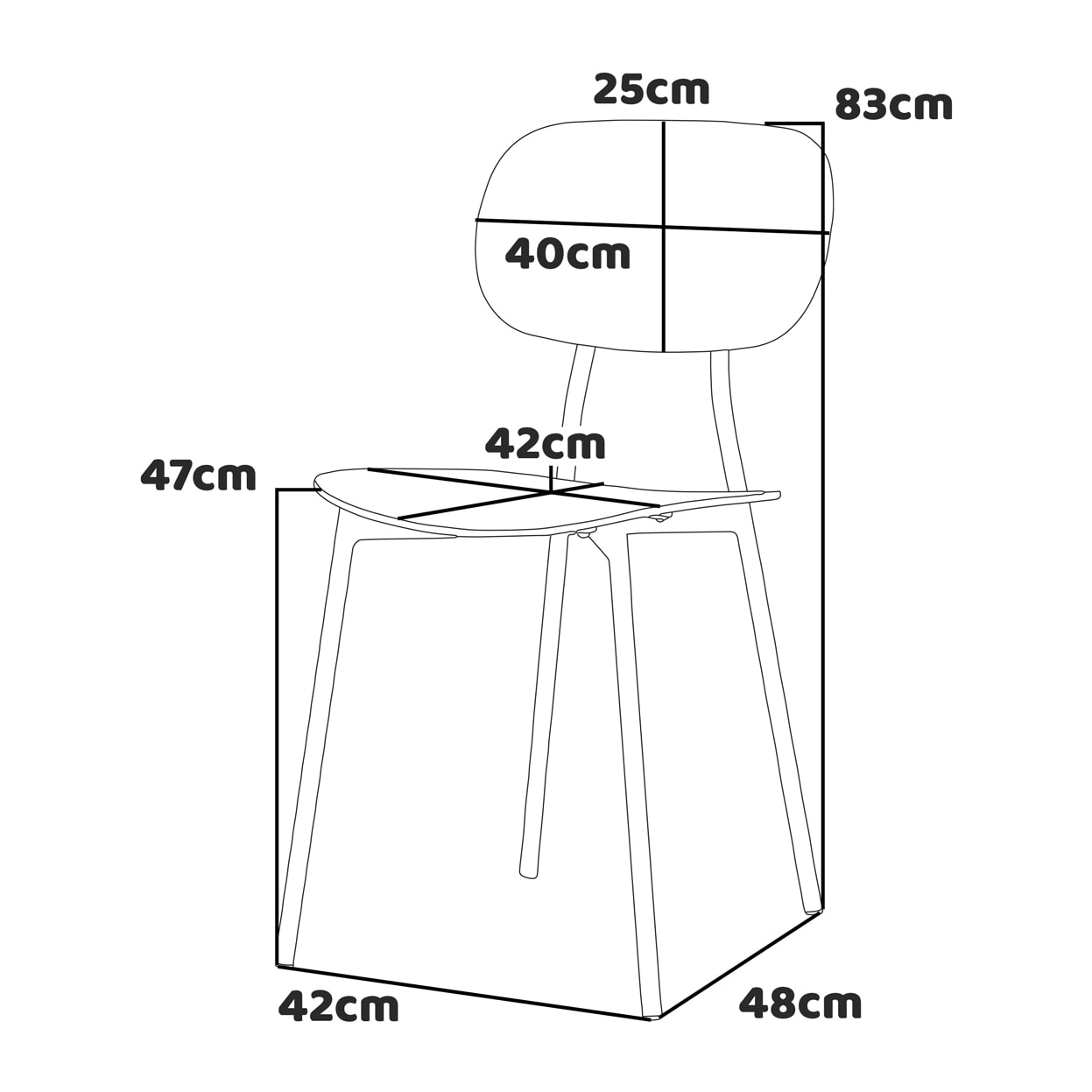 Fabriano - Set di 4 sedie di design in metallo e PP, stile moderno, colore elegante rosa