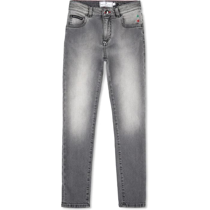 PHILIPP PLEIN Denim Trousers HEXAGON