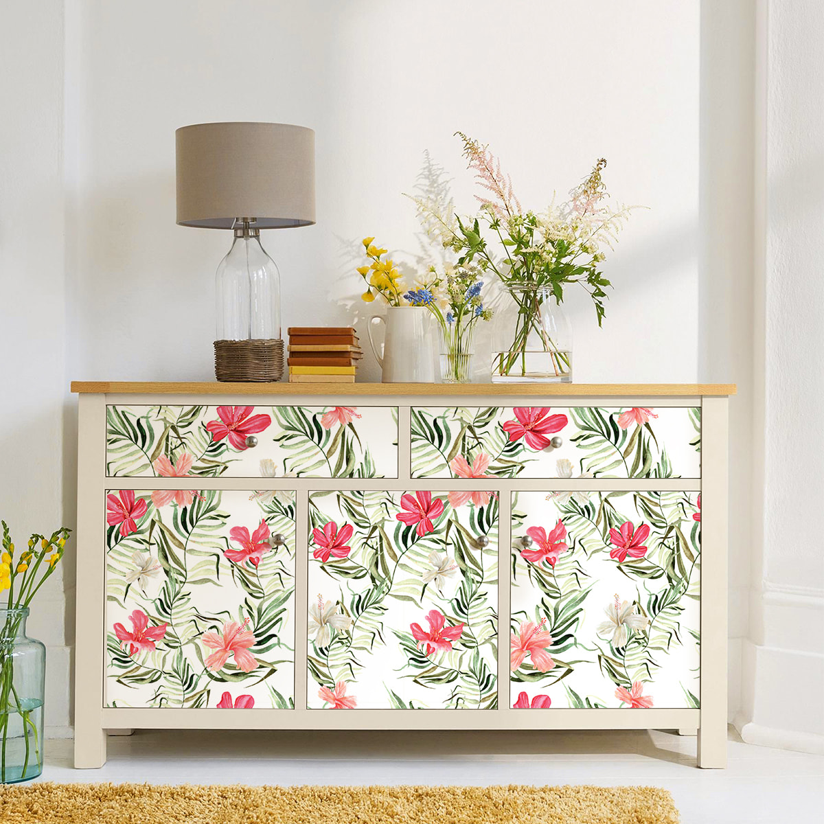 Sticker meuble tropical benyapa 60 x 90 cm
