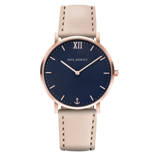 Reloj Paul Hewitt PH-SA-R-ST-B-22M Unisex Analogico Cuarzo con Correa de Cuero