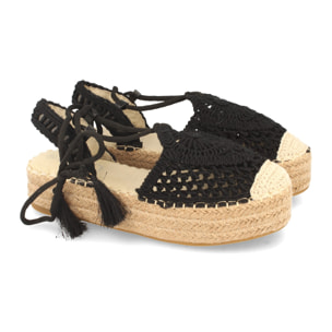 Sandalias de Plataforma con Yute