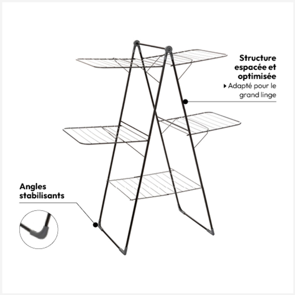 Étendoir à linge pliant pont 30m "Mojave"