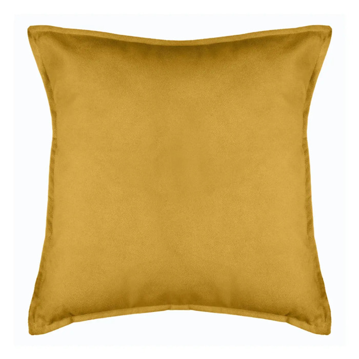 Coussin "LILOU" coton jaune 45x45cm