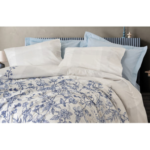 Parure housse de couette et taie(s) d'oreiller coton imprimé