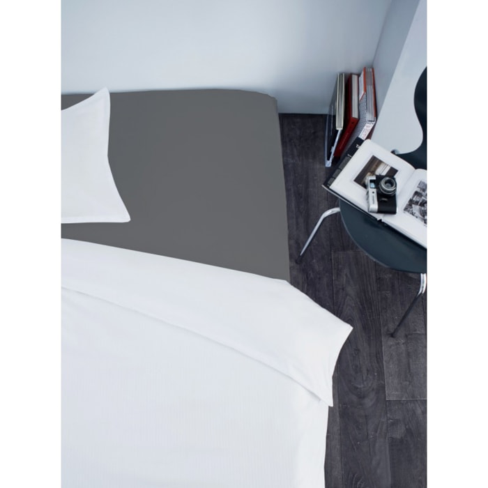 Drap housse uni - 100% coton 57 fils - certifié oeko-tex